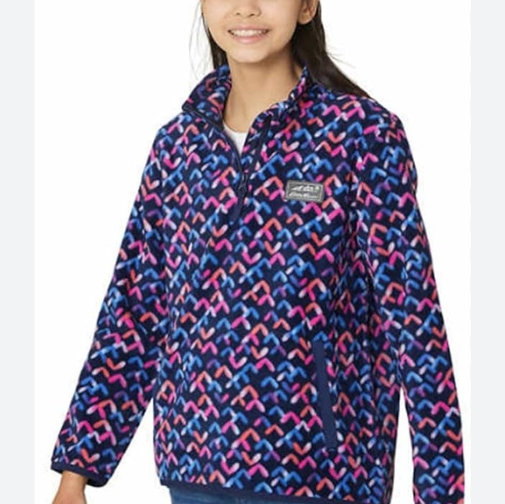 Eddie Bauer 'Quest' 1/4 Zip Geometric Pattern
